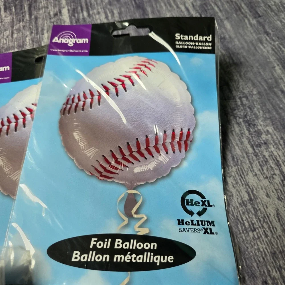 Anagram Baseball Foil Balloons & Red White Latex Balloons Party‎ Decorations